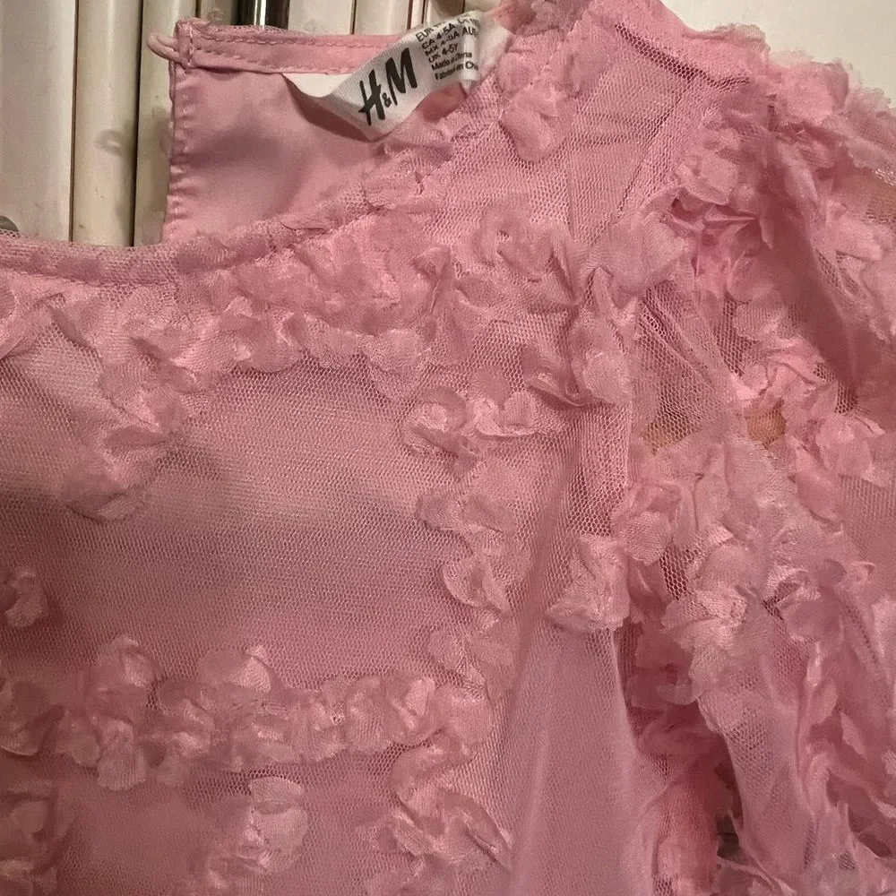 H&M toddler beautiful pink girls dress Sz 5